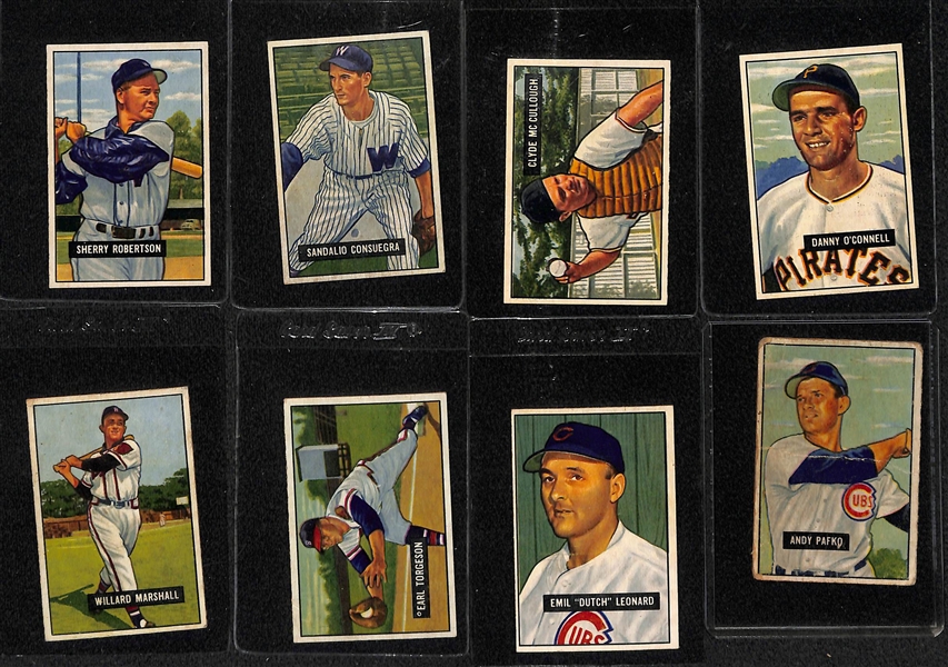 Lot Of 23 1951 Bowman Baseball Cards w. Furillo